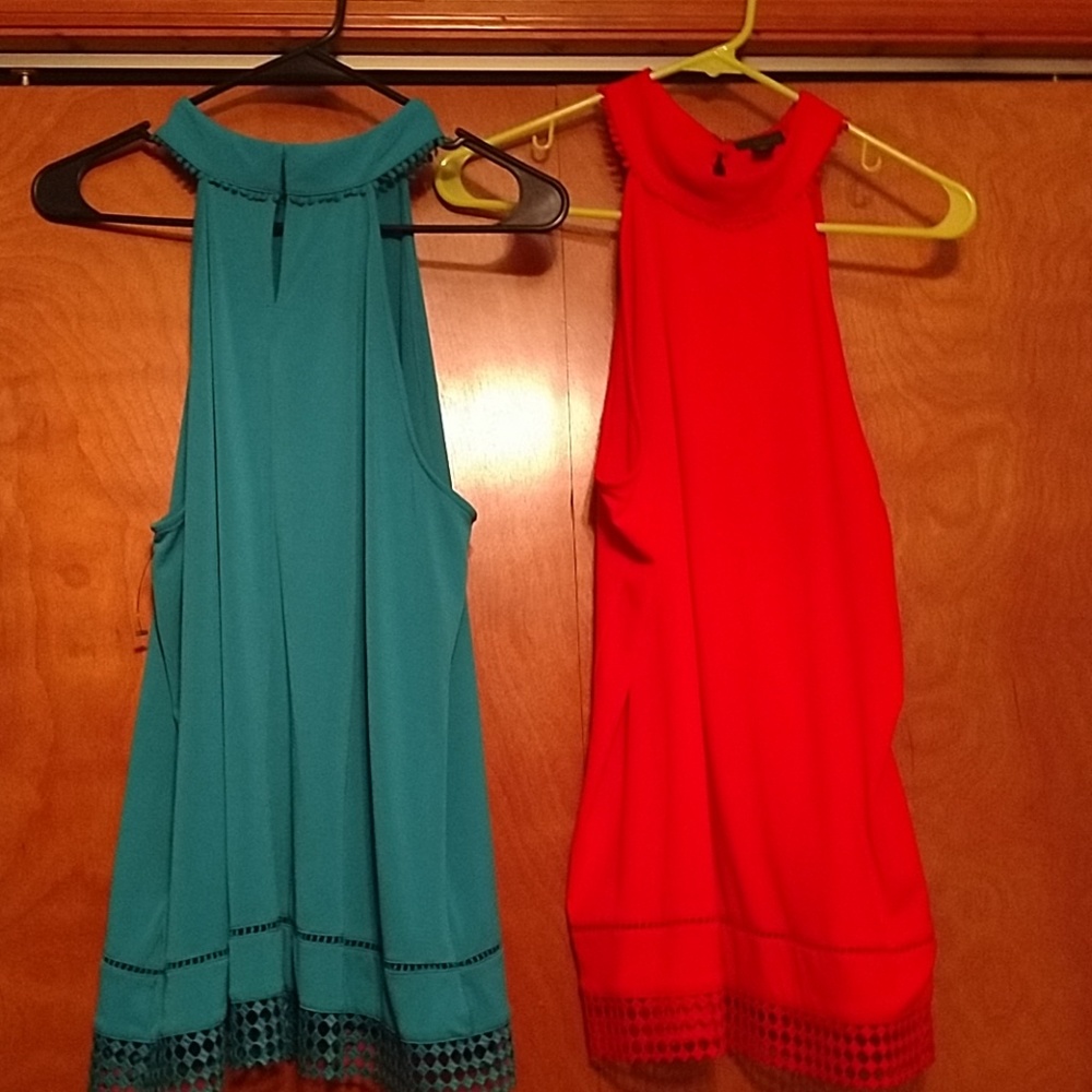 Two halter tops